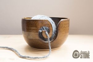 Speckled Brown Yarn Bowl