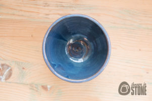 Black and Blue Handmade Stoneware Vase