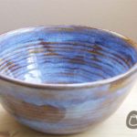 Large Blue and Brown Bowl