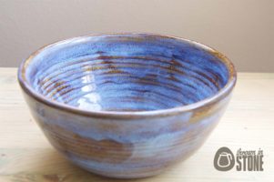 Large Blue and Brown Bowl