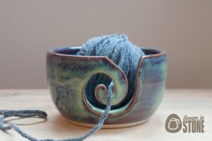 Purple and Blue Yarn Bowl