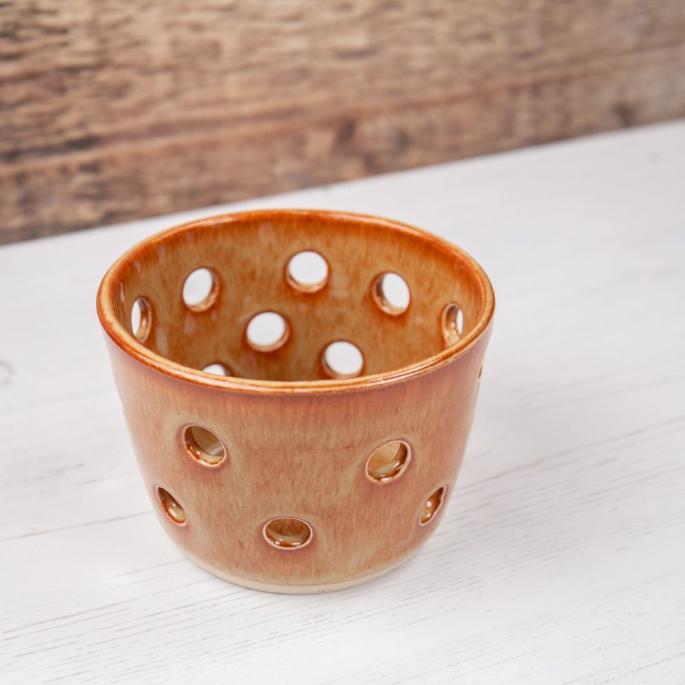 Fiery Orange Tea Light Candle Holder