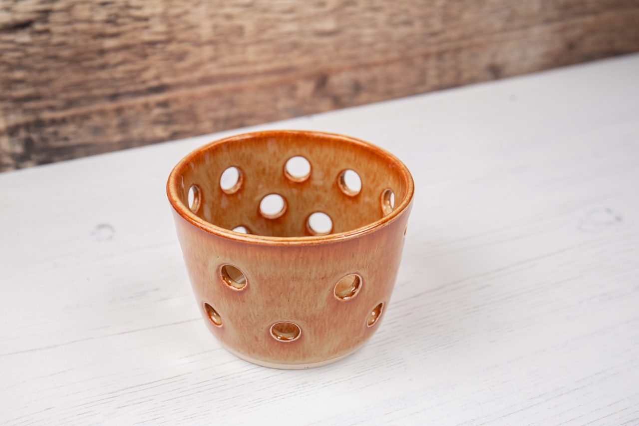 Fiery Orange Tea Light Candle Holder