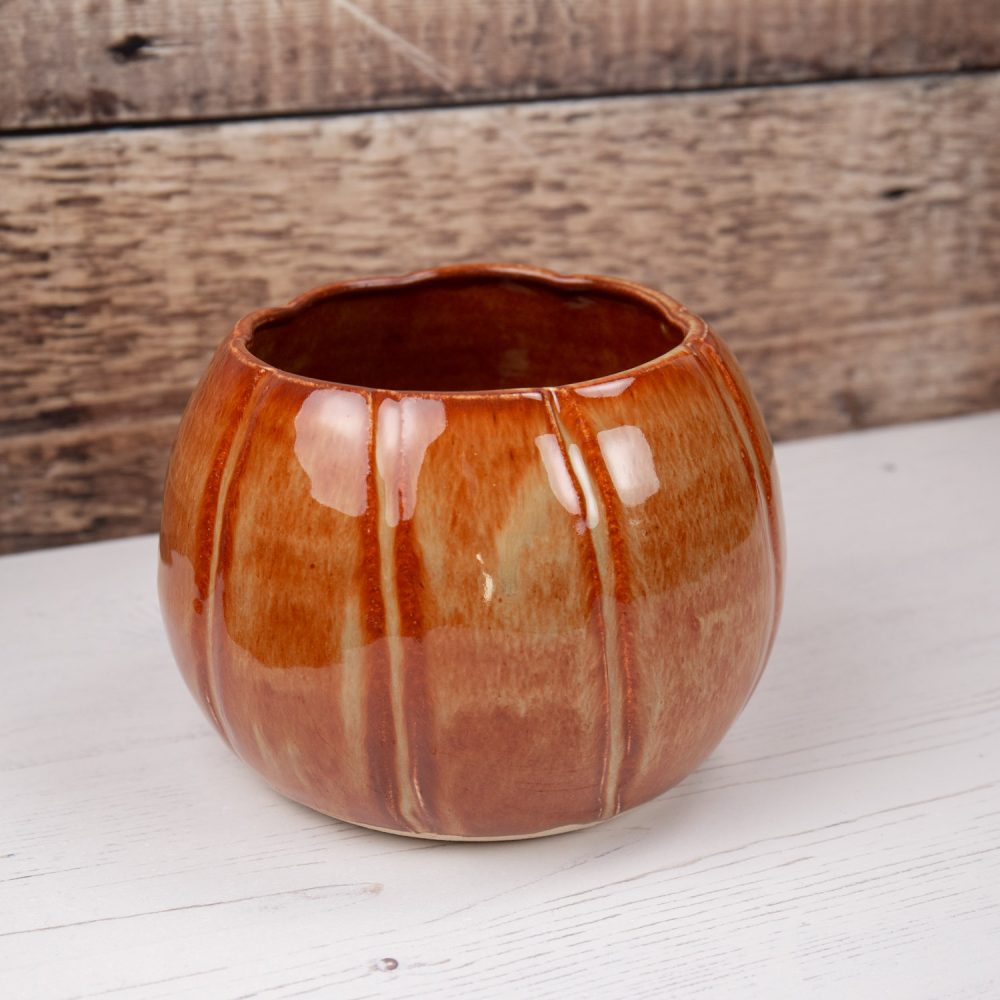 Fiery Orange Pumpkin Bowl