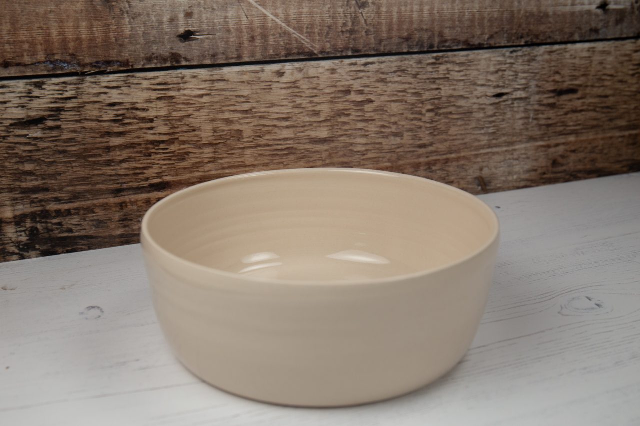 Stoneware Pet Bowl - Cream Dog Bowl - Water Bowl - Food Bowl