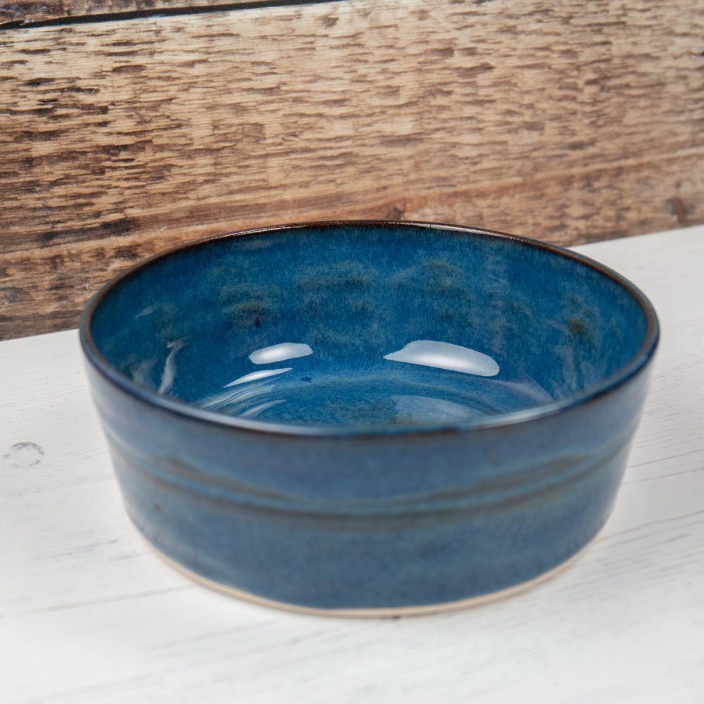Stoneware Pet Bowl – Lagoon Blue