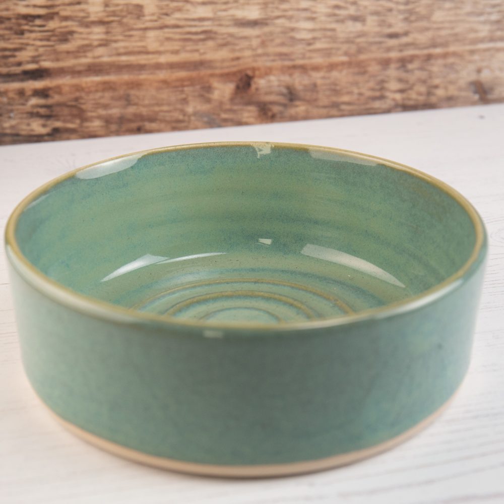 Stoneware Pet Bowl – Sea Mist Green Small Dog Bowl – Water Bowl – Food Bowl