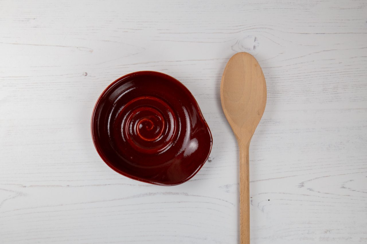 Spoon Rest - Speckled Deep Red