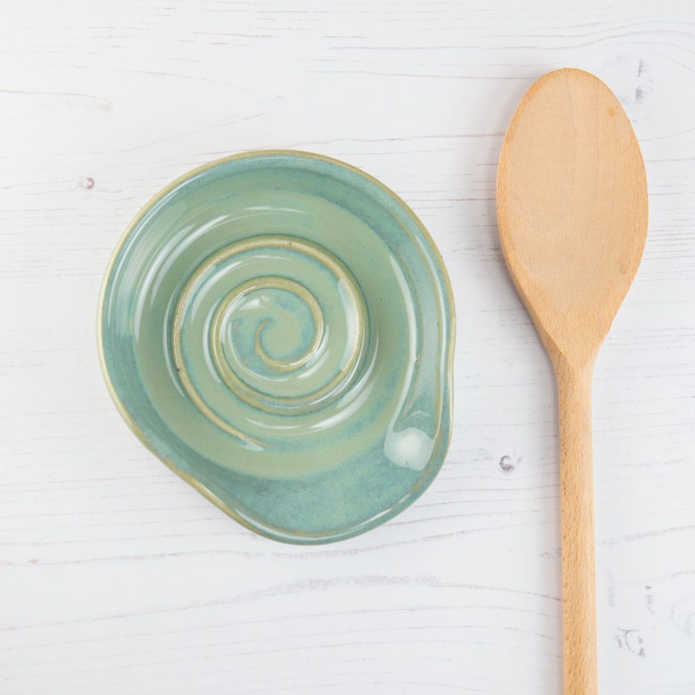 Green Spoon Rest – Sea Mist Green