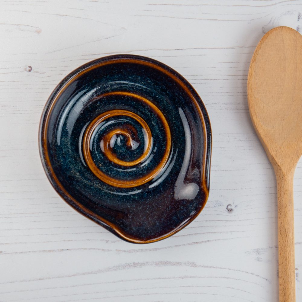 Amber Blue Spoon Rest