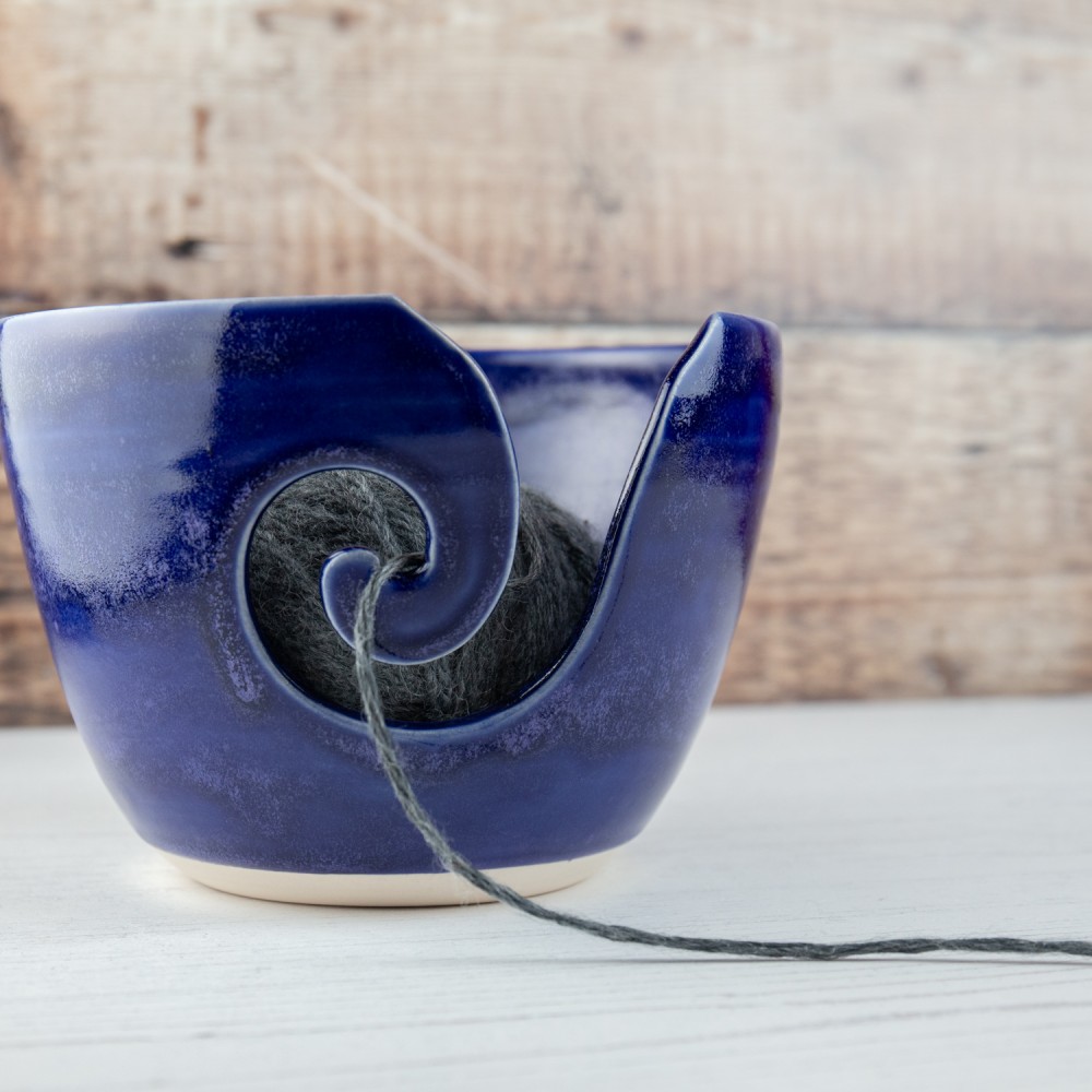 Yarn Bowl – Midnight Purple Knitting Bowl